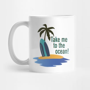 Ocean surf time urban vector style Mug